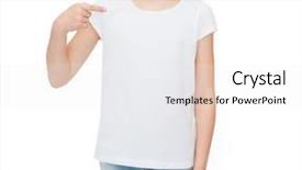  Presentation with girl design - Presentation design featuring children templates - t-shirt design concept - smiling background and a white colored foreground