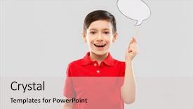  Presentation with red grey - Colorful presentation enhanced with t-shirt holding blank speech backdrop and a lemonade colored foreground