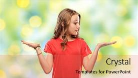  Presentation with green lights - Audience pleasing presentation consisting of t-shirt holding something imaginary backdrop and a red colored foreground