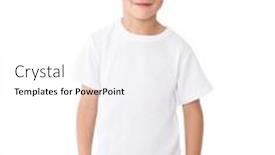  Presentation with blank - PPT theme featuring t-shirt-mock-up-smilling background and a white colored foreground