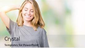  Presentation with dancing music grass - Audience pleasing presentation design consisting of t-shirt over isolated background backdrop and a light gray colored foreground