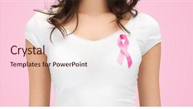  Presentation with breast cancer shirt - Audience pleasing PPT theme consisting of t-shirt with breast cancer backdrop and a lemonade colored foreground