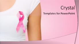  Presentation with breast cancer shirt - PPT layouts having t-shirt with breast cancer background and a lemonade colored foreground