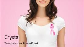  Presentation with breast cancer shirt - Presentation enhanced with t-shirt with breast background and a lemonade colored foreground