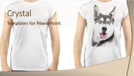  Presentation with design - PPT layouts consisting of t-shirt with print background and a lemonade colored foreground