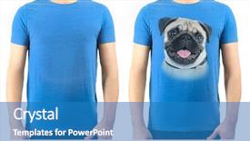  Presentation with design - Audience pleasing presentation theme consisting of t-shirt with print backdrop and a teal colored foreground