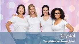  Presentation with diverse people - Colorful PPT layouts enhanced with t-shirts hugging over rose backdrop and a  colored foreground