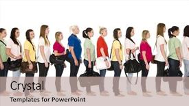  Presentation with knitted shirts - Audience pleasing PPT theme consisting of t-shirts in a line backdrop and a mint green colored foreground