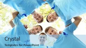  Presentation with prostate cancer - Amazing presentation design having t-shirts with blue backdrop and a light blue colored foreground