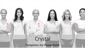  Presentation with breast surgery - PPT layouts with t-shirts with pink breast background and a light gray colored foreground