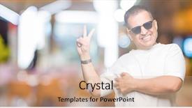  Presentation with arab - Slide set with t v - middle age arab man wearig background and a  colored foreground