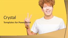  Presentation with afro hair salon - Slide set enhanced with t v - young handsome man with afro background and a  colored foreground