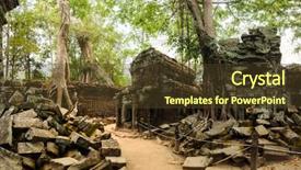 Presentation with ancient asia - Slide set enhanced with ta prohm part of khmer angkor temple complex popular among tourists ancient landmark and place of worship in southeast asia siem reap cambodia background and a tawny brown colored foreground