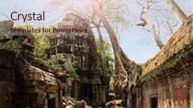  Presentation with ancient asia - Beautiful PPT theme featuring ta prohm part of khmer angkor temple complex popular among tourists ancient landmark and place of worship in southeast asia siem reap cambodia backdrop and a lemonade colored foreground