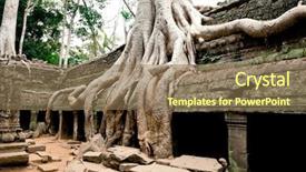  Presentation with temple - Cool new theme with waterforms - illustration of a smiling turtle backdrop and a blonde colored foreground