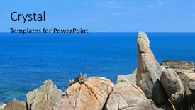  Presentation with blue sky - Amazing slide set having ta similar to male genitalia backdrop and a light blue colored foreground