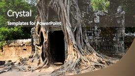  Presentation with ancient asia - Cool new slides with ta som part of khmer backdrop and a dark gray colored foreground