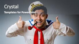  Presentation with captain vessel - Theme consisting of tabac - funny captain sailor wearing hat background and a dark gray colored foreground