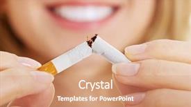  Presentation with cigarette - Presentation theme with tabac - young beautiful woman holding broken background and a coral colored foreground