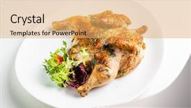  Presentation with grilled chicken - Beautiful presentation theme featuring tabacco - grilled chicken tobacco backdrop and a yellow colored foreground