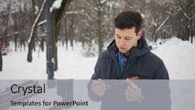  Presentation with cigar - Beautiful PPT layouts featuring cover tobacco - man lighting cigar with burning backdrop and a light gray colored foreground