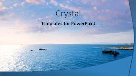  Presentation with mediterranean - Presentation design featuring tabarca-island-alicante-mediterranean-blue background and a light blue colored foreground