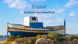  Presentation with community - Cool new PPT theme with tabarca-island-in-alicante-valencian backdrop and a light blue colored foreground