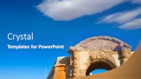  Presentation with fort - PPT theme enhanced with tabarca-puerta-de-san-miguel background and a teal colored foreground