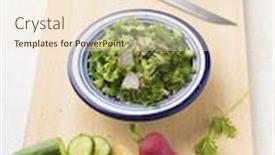  Presentation with bowl - Beautiful PPT layouts featuring tabbouleh-a-bowl-of-fresh backdrop and a lemonade colored foreground