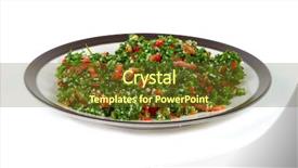  Presentation with eastern - Amazing presentation design having tabbouleh-and-middle-eastern-food backdrop and a tawny brown colored foreground