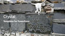  Presentation with prayer - Presentation theme enhanced with tabeletes - tibetan mani prayer stones annapurna background and a  colored foreground