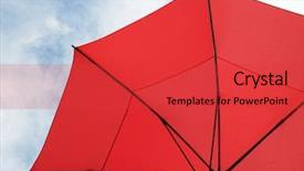  Presentation with umbrella - PPT theme having tabernacule backgrounds - red umbrella background and a red colored foreground
