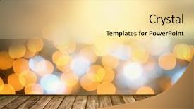  Presentation with light - Audience pleasing slide set consisting of table and bokeh light background backdrop and a  colored foreground