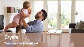  Presentation with table meal plan for osteotphorosis - Slide set featuring table and plays with baby background and a  colored foreground