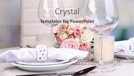  Presentation with restaurant - Slide set having table arrangement in restaurant background and a lemonade colored foreground