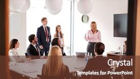  Presentation with assessment - Colorful PPT theme enhanced with table at graduate recruitment assessment backdrop and a tawny brown colored foreground