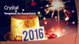  Presentation with new years eve - Presentation theme having table at new years eve background and a navy blue colored foreground