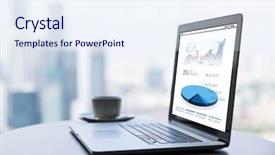  Presentation with office life - PPT theme having table at office or hotel background and a sky blue colored foreground