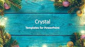  Presentation with spruce - Theme with year's garland around perimeter background and a teal colored foreground