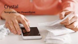  Presentation with cost accounting - Audience pleasing PPT layouts consisting of table calculation of cost backdrop and a coral colored foreground