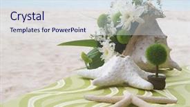  Presentation with piece of the pie - Slide set consisting of table center piece wedding table background and a sky blue colored foreground