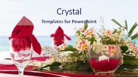  Presentation with wedding white - PPT theme enhanced with table center piece wedding table background and a sky blue colored foreground
