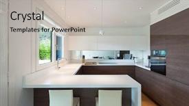  Presentation with modern elegant - Slide deck enhanced with table chair - luxury house interior modern elegant background and a light gray colored foreground