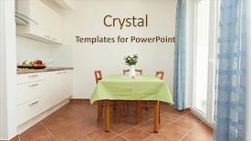  Presentation with living room - Audience pleasing PPT layouts consisting of table chair - modern and bright living room backdrop and a lemonade colored foreground