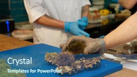 Presentation with mail - Amazing slides having table chef is using chain backdrop and a ocean colored foreground