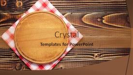  Presentation with table napkin - Presentation theme consisting of table-cloth-napkin-and-pizza background and a gold colored foreground