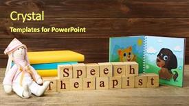  Presentation with play therapy - Audience pleasing theme consisting of table concept of child backdrop and a tawny brown colored foreground