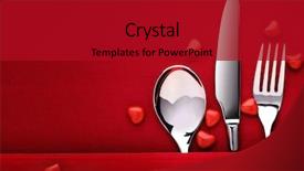  Presentation with decoration - PPT theme having table decoration valentine's day background and a crimson colored foreground