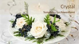  Presentation with candle christmas - PPT layouts featuring table decoration with roses winter background and a lemonade colored foreground