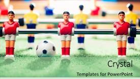  Presentation with abstract light - Presentation consisting of table football foosball soccer game background and a mint green colored foreground